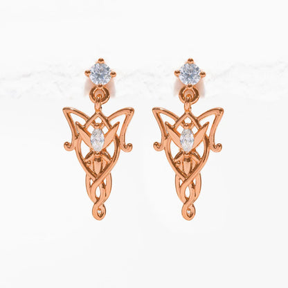 Lord of the Rings Arwen Evenstar Crystal Dangle Earrings
