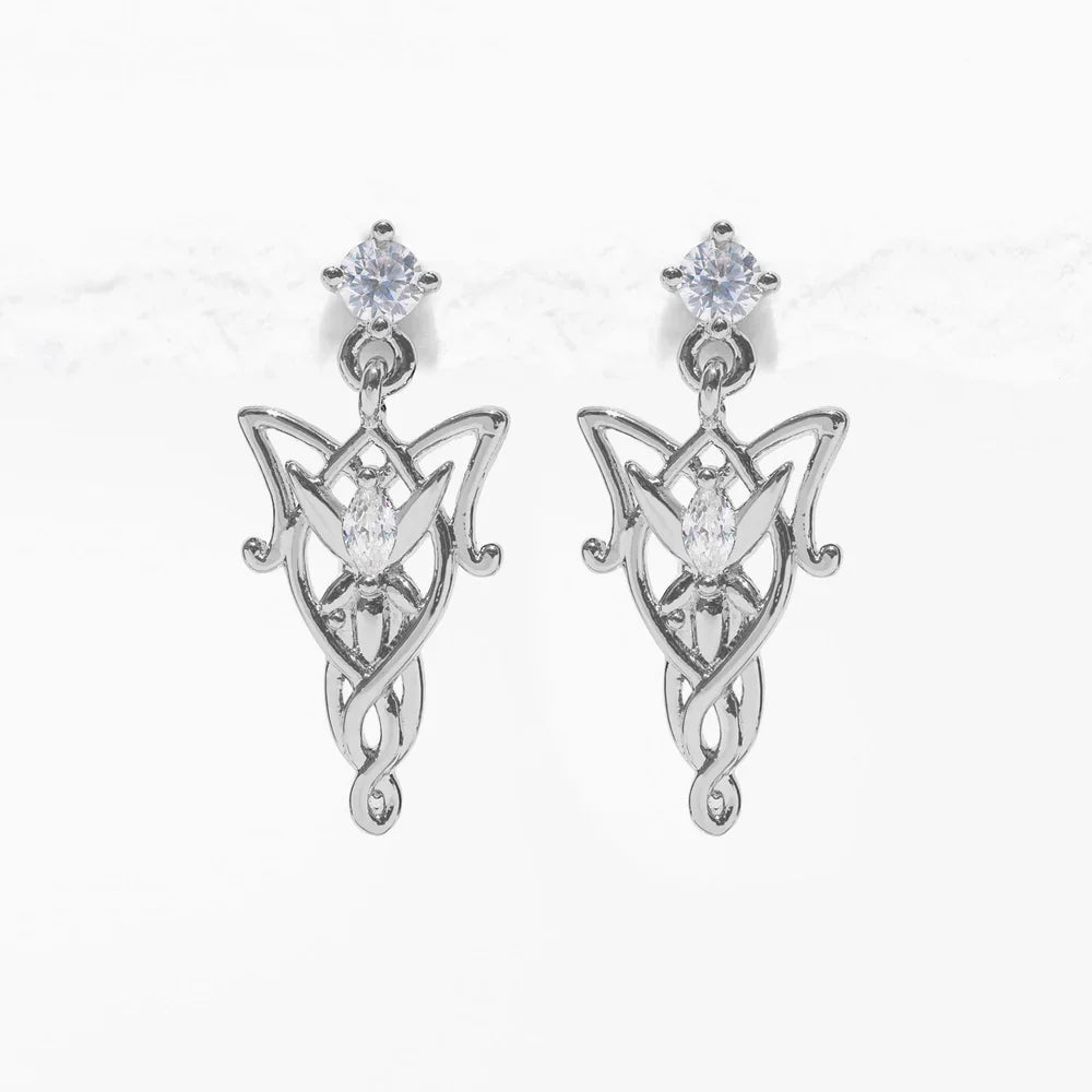 Lord of the Rings Evenstar Crystal Dangle Earrings