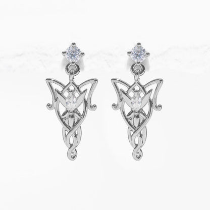Lord of the Rings Arwen Evenstar Crystal Dangle Earrings