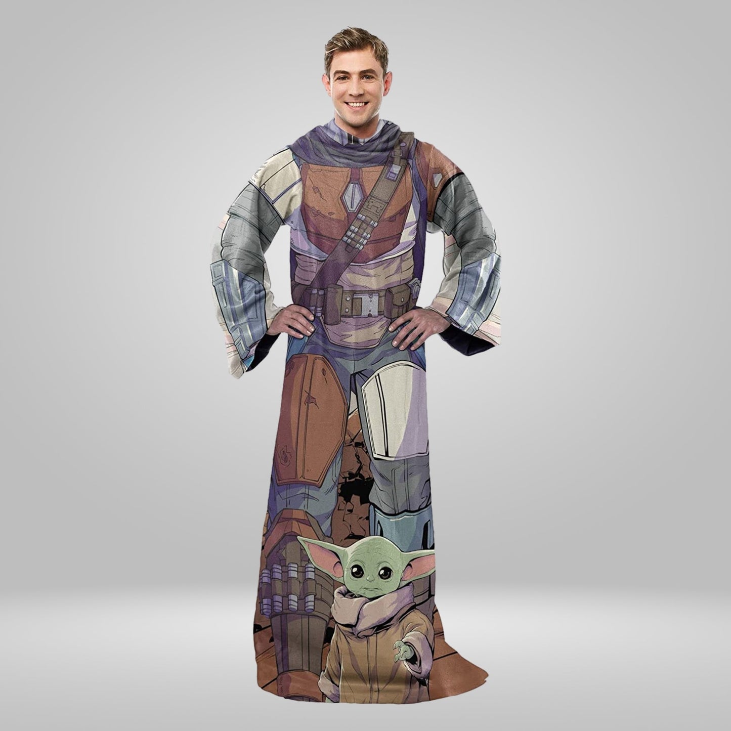 Mandalorian Costume (Star Wars: The Mandalorian) Wearable Blanket With Sleeves