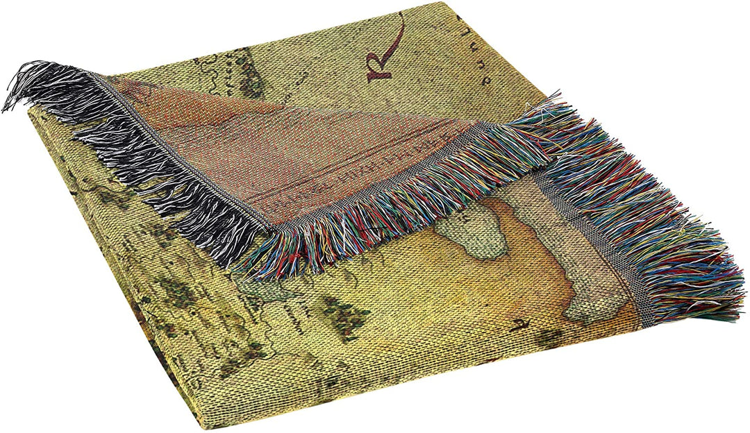 Lord of the Rings Middle Earth Map Woven Tapestry Throw Blanket