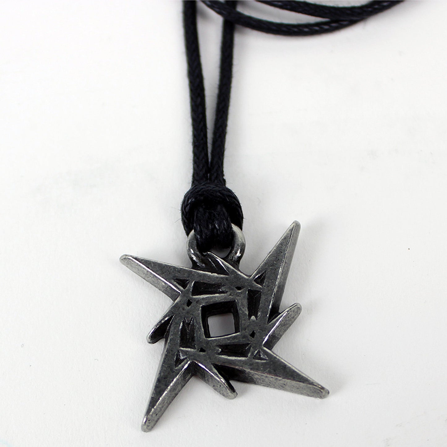 Metallica Ninja Star Pendant Corded Necklace