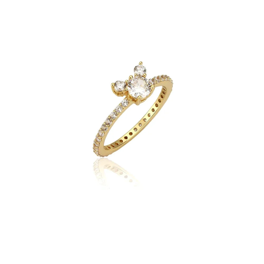 Mickey Mouse Head (Disney) Couture CZ Crystal Claw-Set Ring