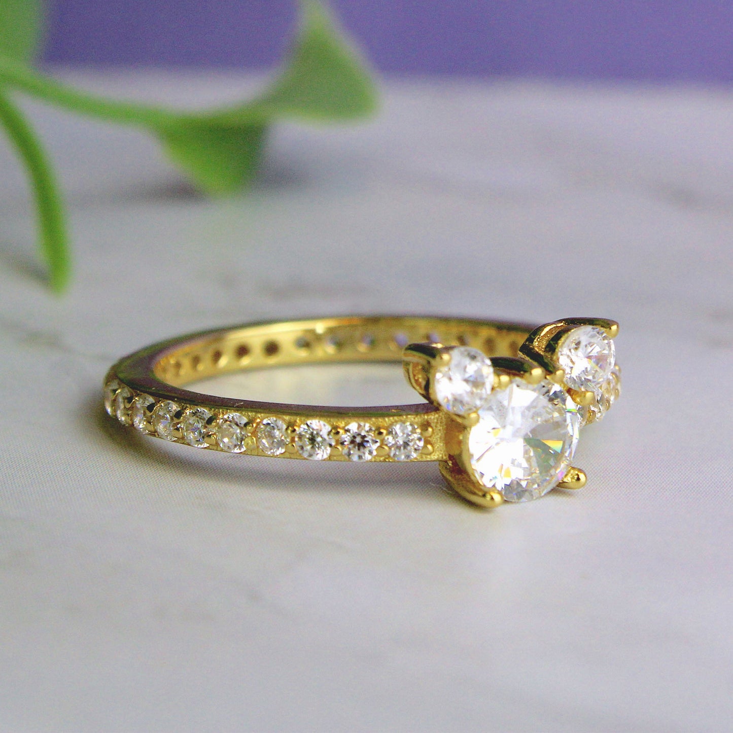 Mickey Mouse Head (Disney) Disney Couture CZ Crystal Claw-Set Ring