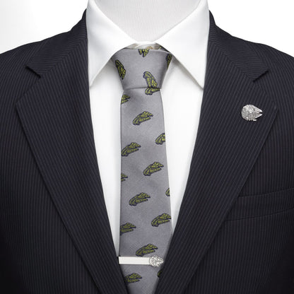 Millennium Falcon (Gray & Olive Green) Star Wars Fine Neck Tie