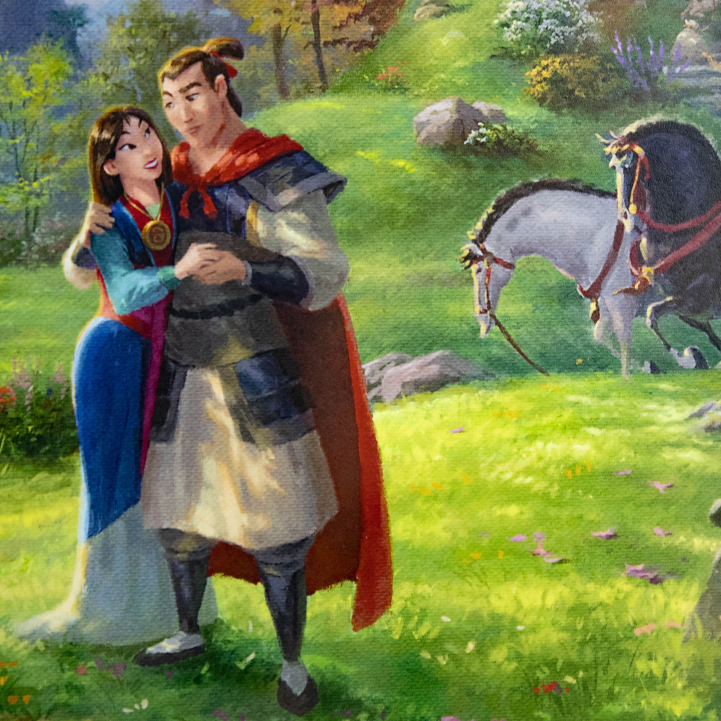 Mulan "Blossoms of Love" Disney Thomas Kinkade Framed Art Print