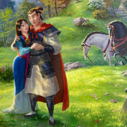 Mulan "Blossoms of Love" Disney Thomas Kinkade Framed Art Print