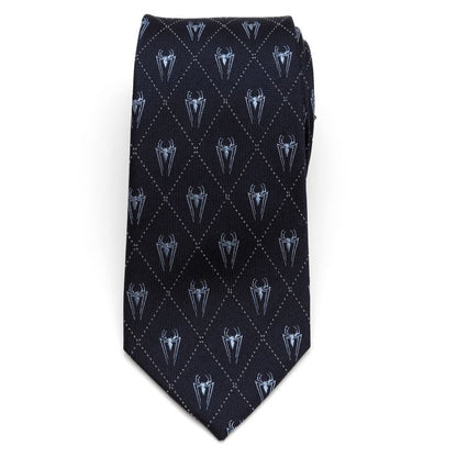Marvel Spider-Man Emblem Navy Diamond Fine Necktie