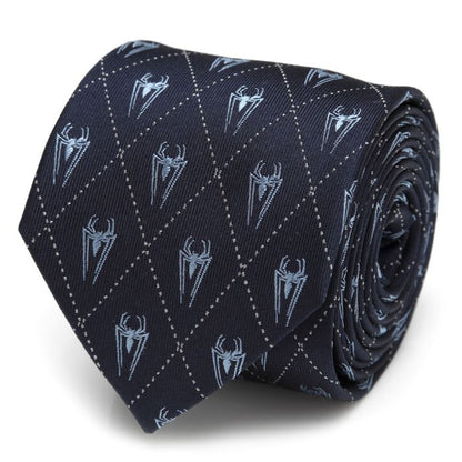 Marvel Spider-Man Emblem Navy Diamond Fine Necktie