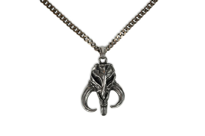 Mandalorian Mythosaur Skull (Star Wars) Stainless Steel Antiqued Unisex Pendant