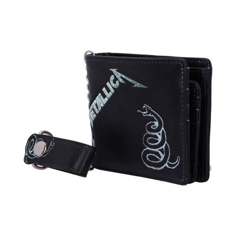 Metallica The Black Album Premium Leather Wallet &amp; Chain
