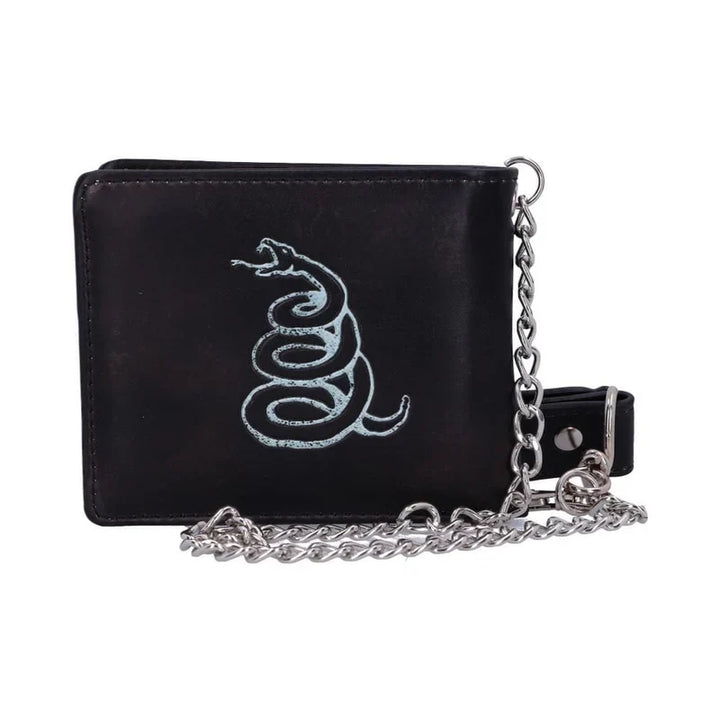 Metallica The Black Album Premium Leather Wallet &amp; Chain