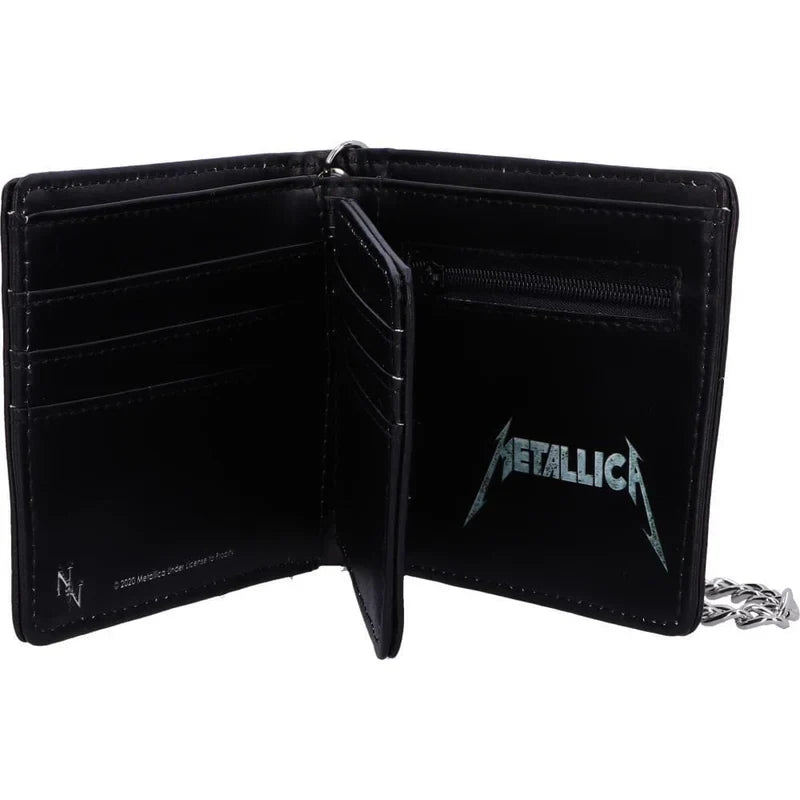 Metallica The Black Album Premium Leather Wallet &amp; Chain