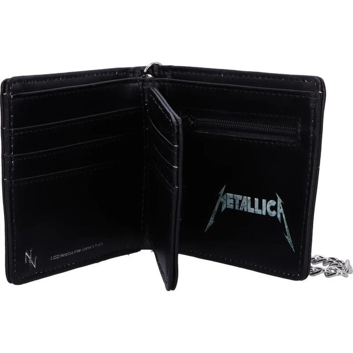 Metallica The Black Album Premium Leather Wallet &amp; Chain