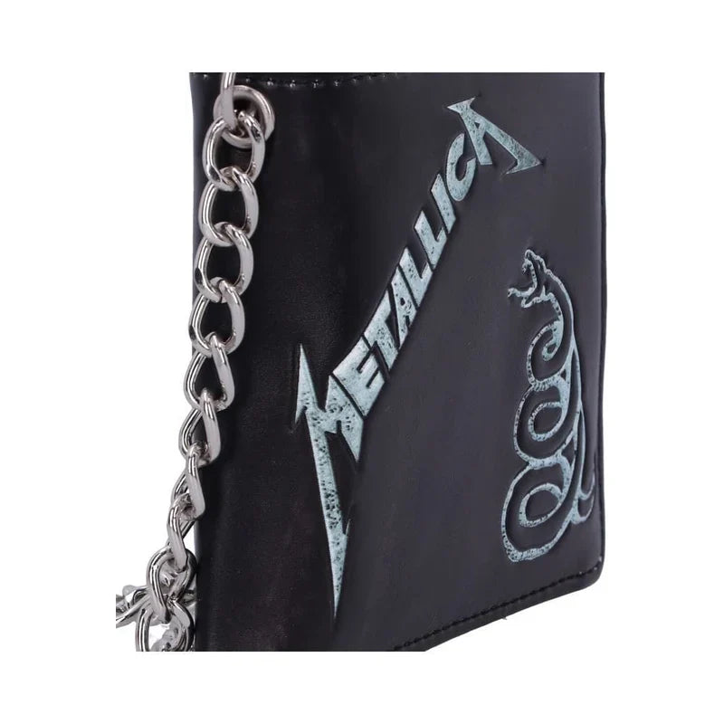 Metallica The Black Album Premium Leather Wallet &amp; Chain