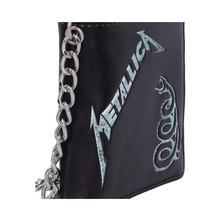 Metallica The Black Album Premium Leather Wallet &amp; Chain