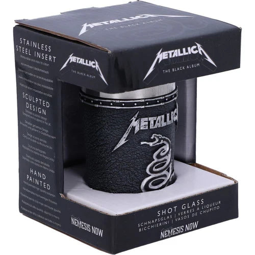 Metallica Black Album Resin and Stainless Steel Shot Glass