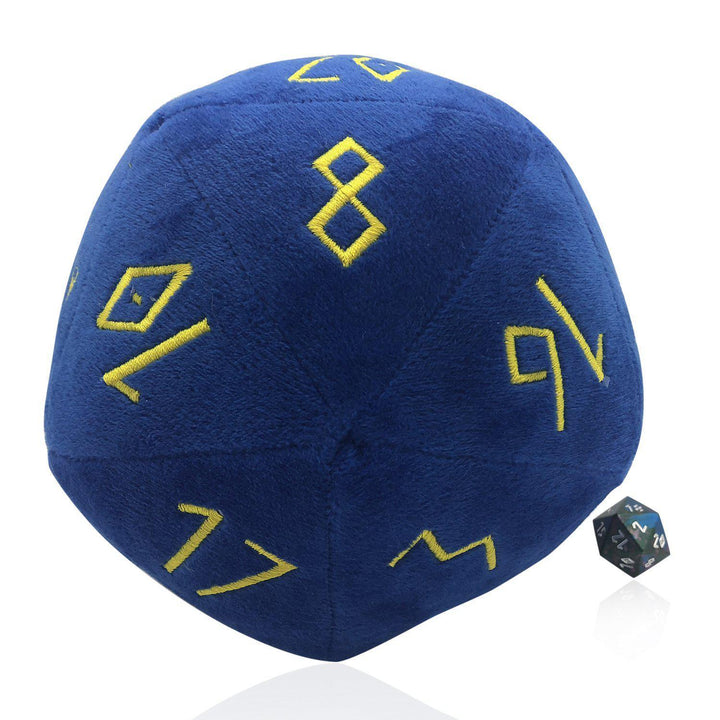 D20 Plush Dice 7" Blue