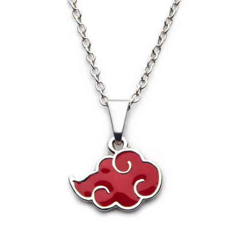 Naruto Akatsuki Red Cloud Enamel Necklace