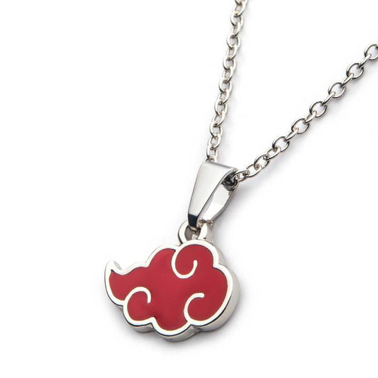 Naruto Akatsuki Red Cloud Enamel Necklace