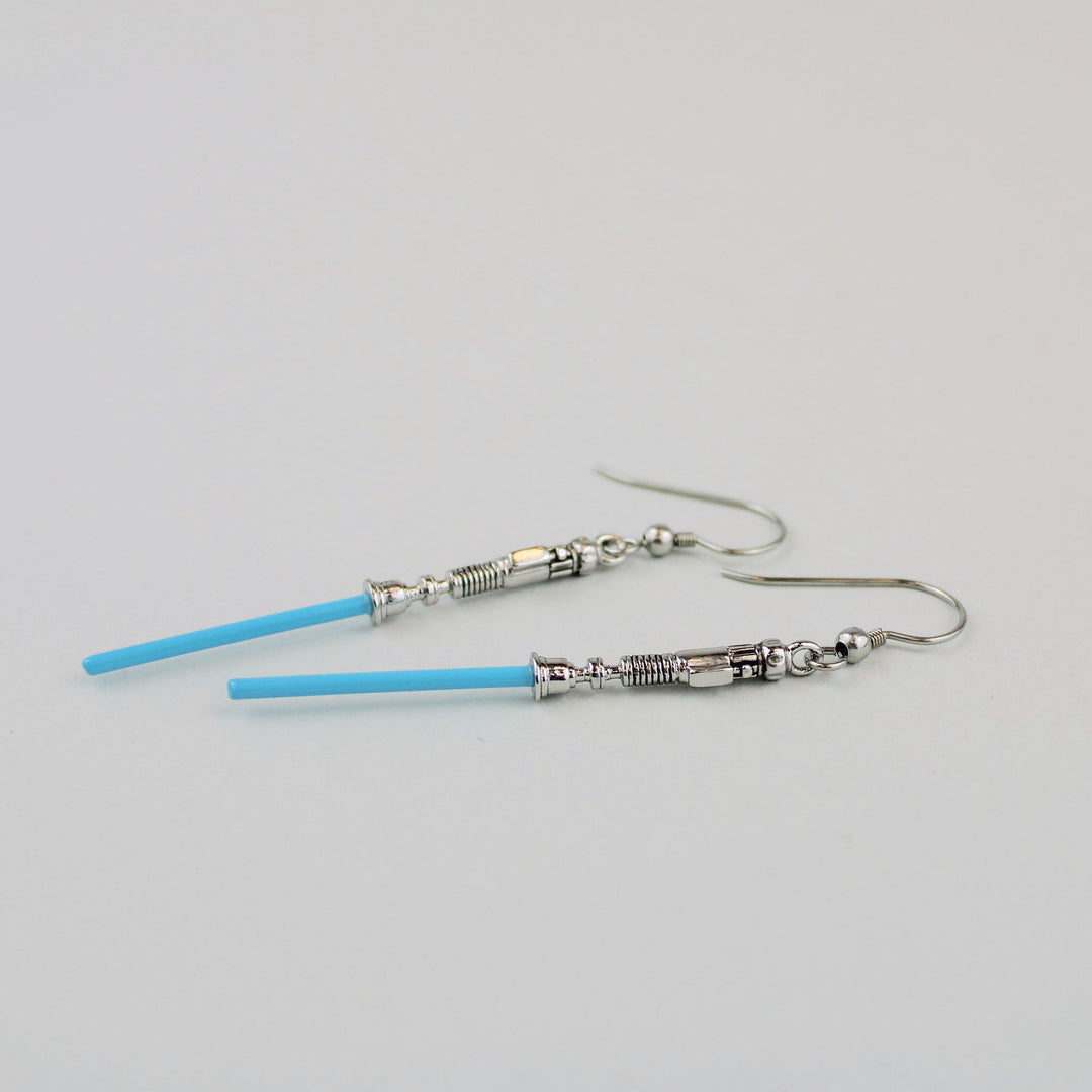 Obi-Wan Kenobi Lightsaber (Star Wars) Dangle Earrings