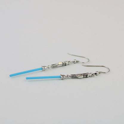 Obi-Wan Kenobi Lightsaber (Star Wars) Dangle Earrings