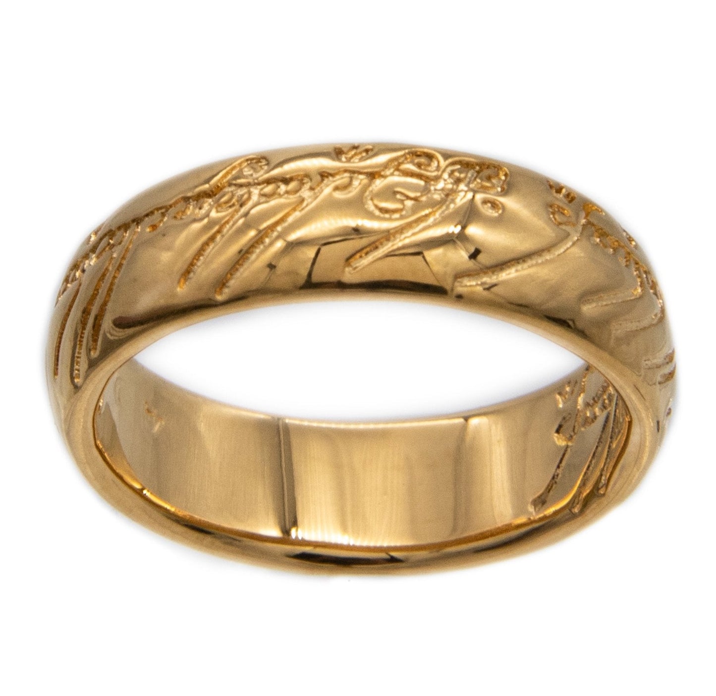 Lord of the Rings The One Ring Gold Plated Sterling Silver Necklace