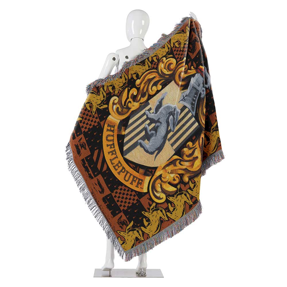 Harry Potter Hufflepuff Crest Woven Tapestry Throw Blanket