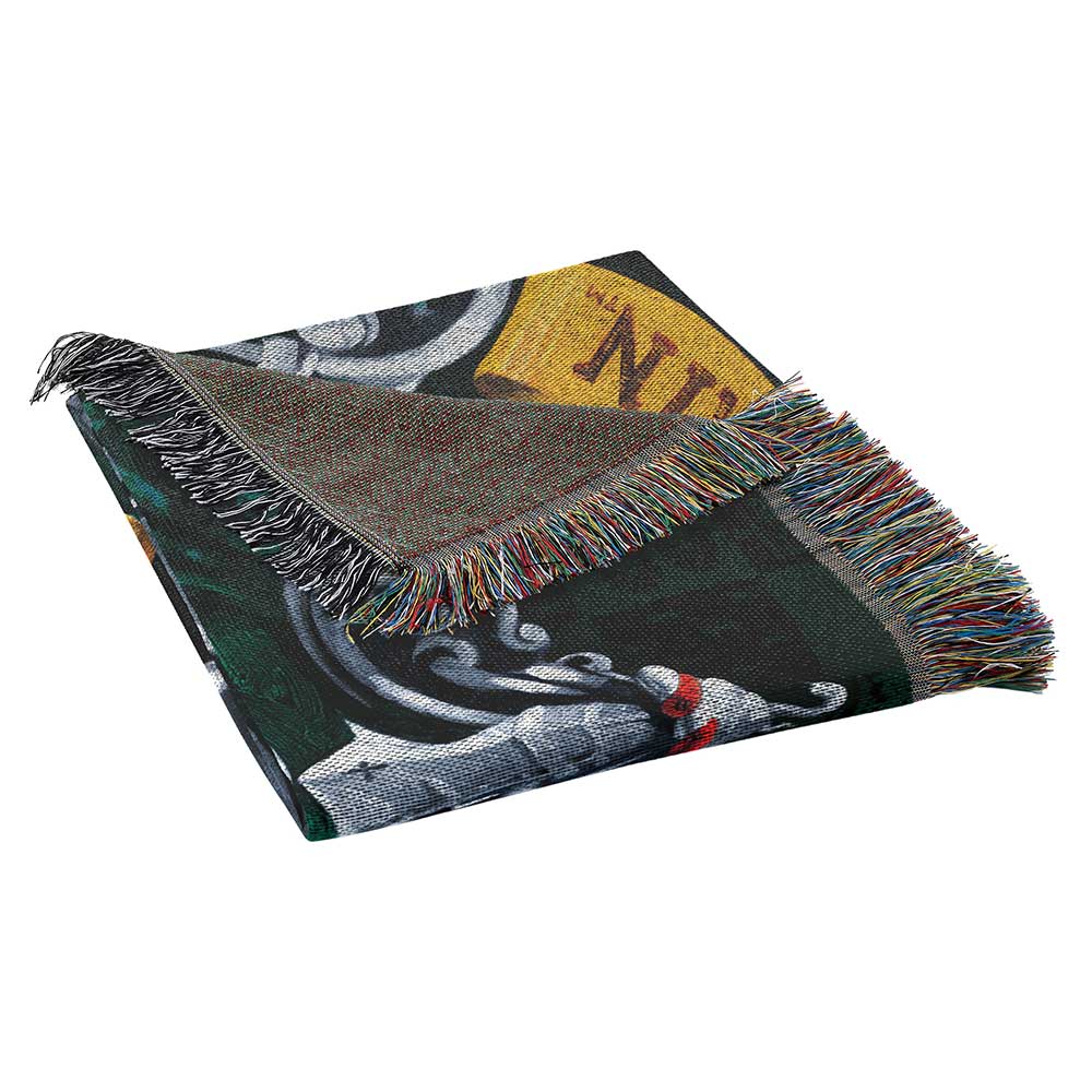 Harry Potter Slytherin Crest Woven Tapestry Throw Blanket