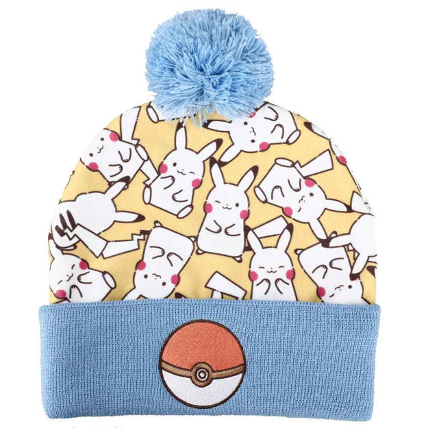 Pokemon Chibi Pikachu Pastel Pom Beanie Hat