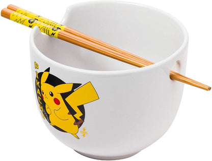 Pikachu Pokemon 5" Ceramic Bowl with Chopsticks