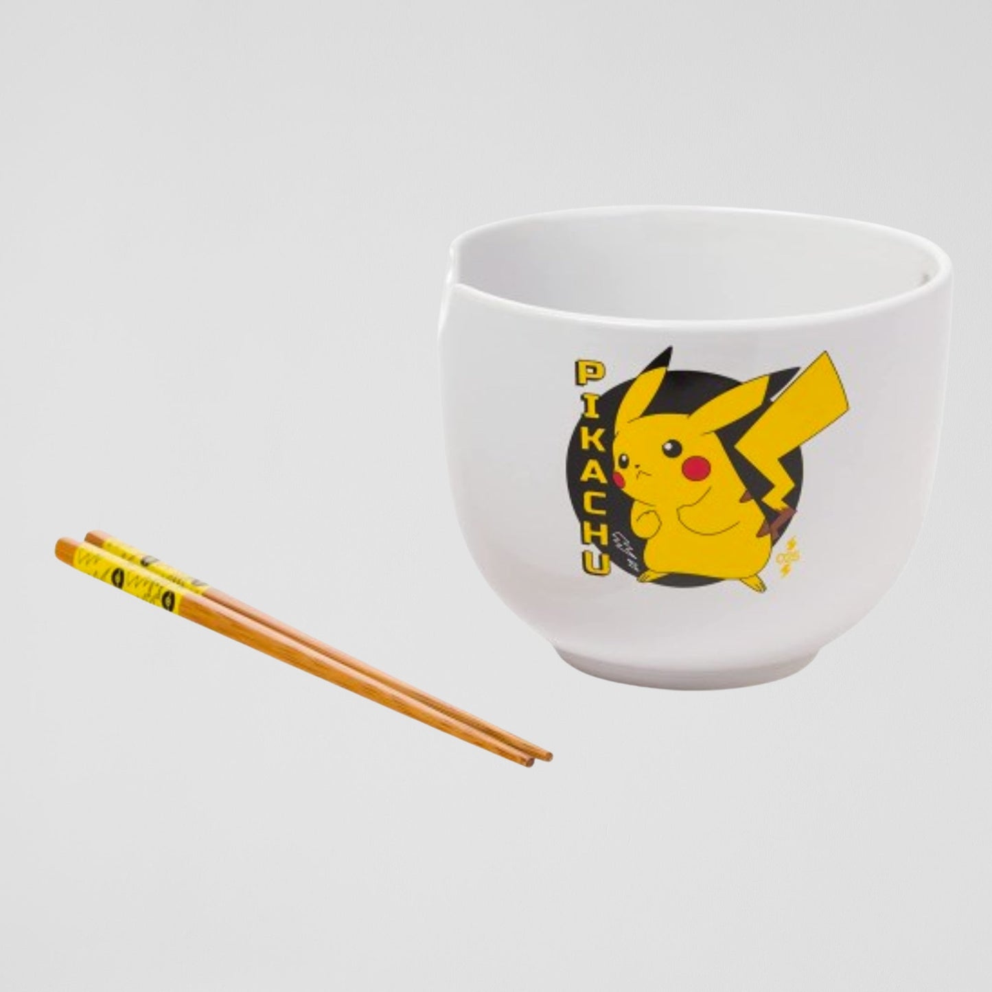 Pikachu Pokemon 5" Ceramic Bowl with Chopsticks