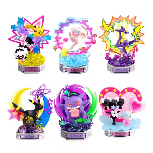 Pokemon: Neon Party Series Re-ment Gashapon Blind Box Mini Figures (Set of 6)