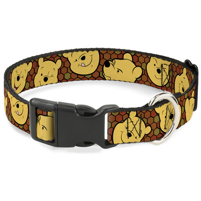 Winnie the Pooh and Honey Comb Dog Collar