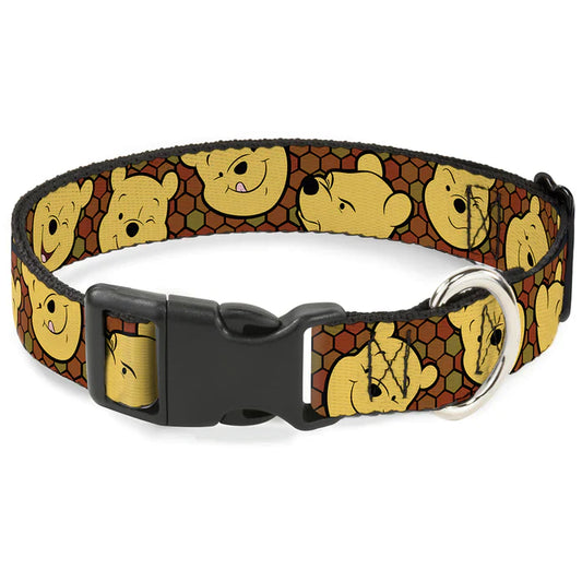 Winnie the Pooh and Honey Comb Dog Collar