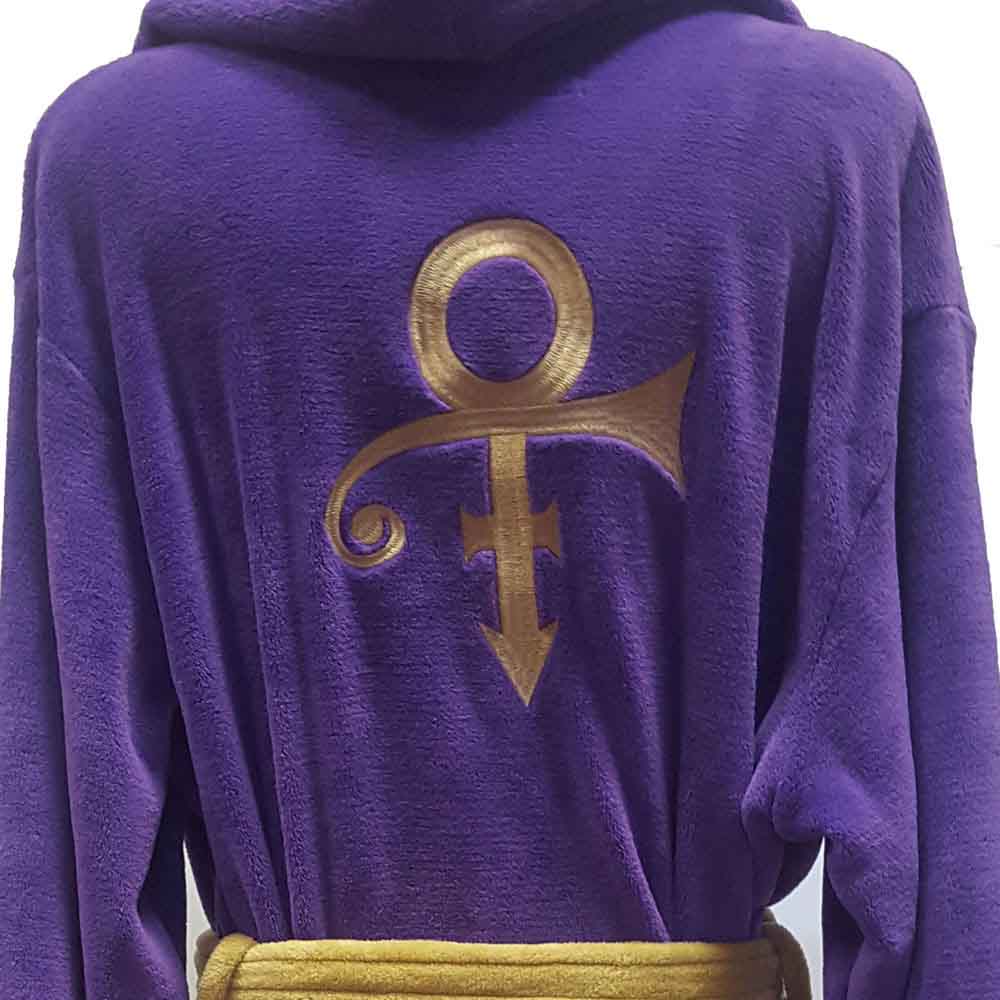 Prince Purple &amp; Gold Symbol Plush Robe