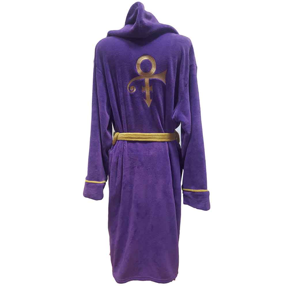 Prince Purple &amp; Gold Symbol Plush Robe