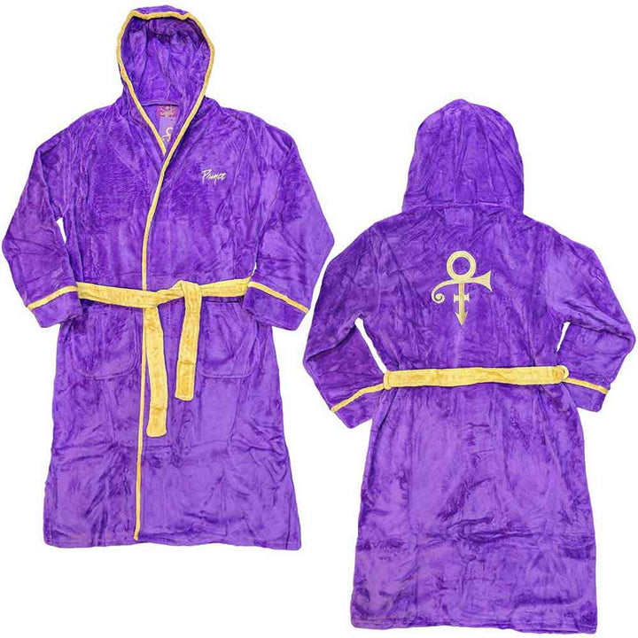 Prince Purple &amp; Gold Symbol Plush Robe