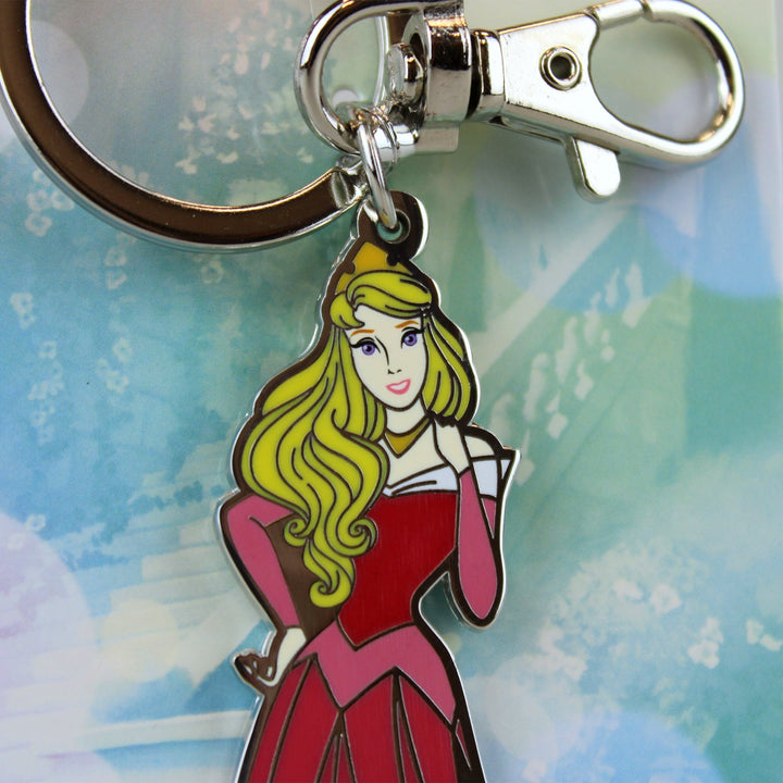 Sleeping Beauty Princess Aurora Disney Colored Enamel Keychain