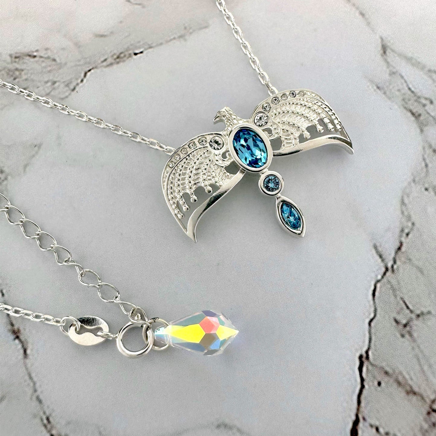 Ravenclaw Diadem (Harry Potter) Crystal Accent Necklace in Sterling Silver