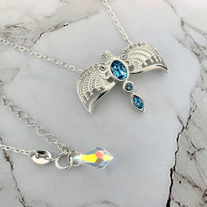 Ravenclaw Diadem (Harry Potter) Crystal Accent Necklace in Sterling Silver