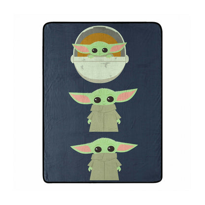 Star Wars Grogu Expressions Silky Soft Throw Blanket