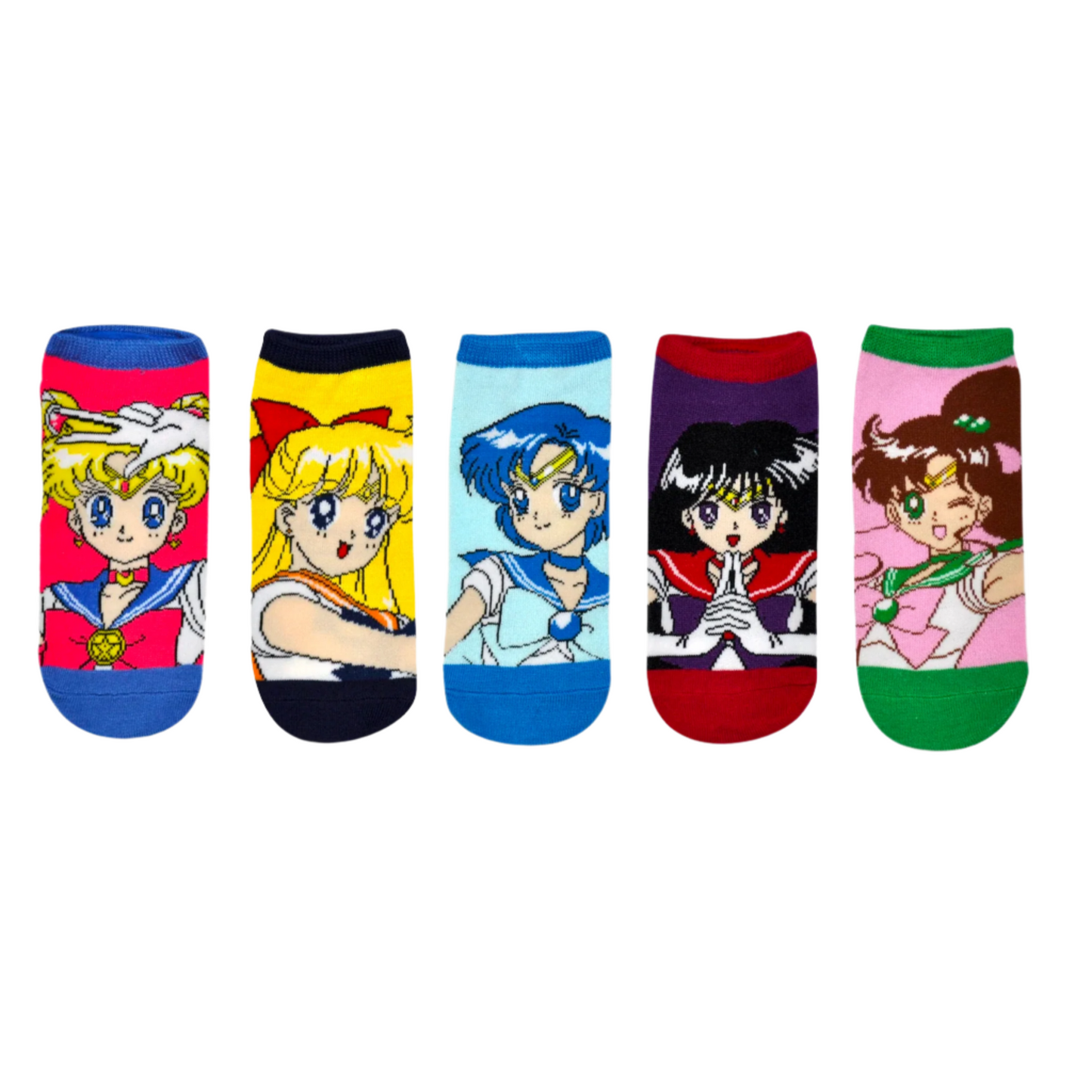 Sailor Scouts (Sailor Moon) Ladies Ankle Socks 5 Pack