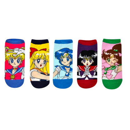 Sailor Scouts (Sailor Moon) Ladies Ankle Socks 5 Pack