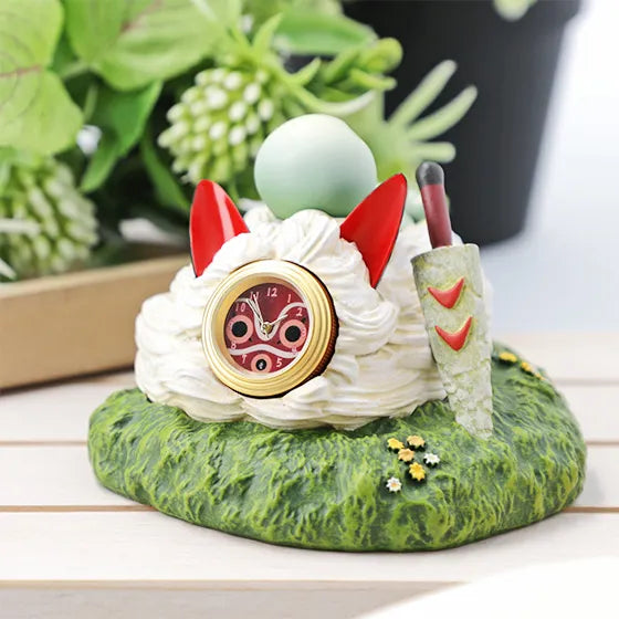 Upon San's Mask (Princess Mononoke) Studio Ghibli Sculpted Desk Clock