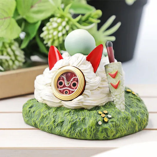 Upon San's Mask (Princess Mononoke) Studio Ghibli Sculpted Desk Clock