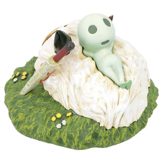 Upon San's Mask (Princess Mononoke) Studio Ghibli Sculpted Desk Clock