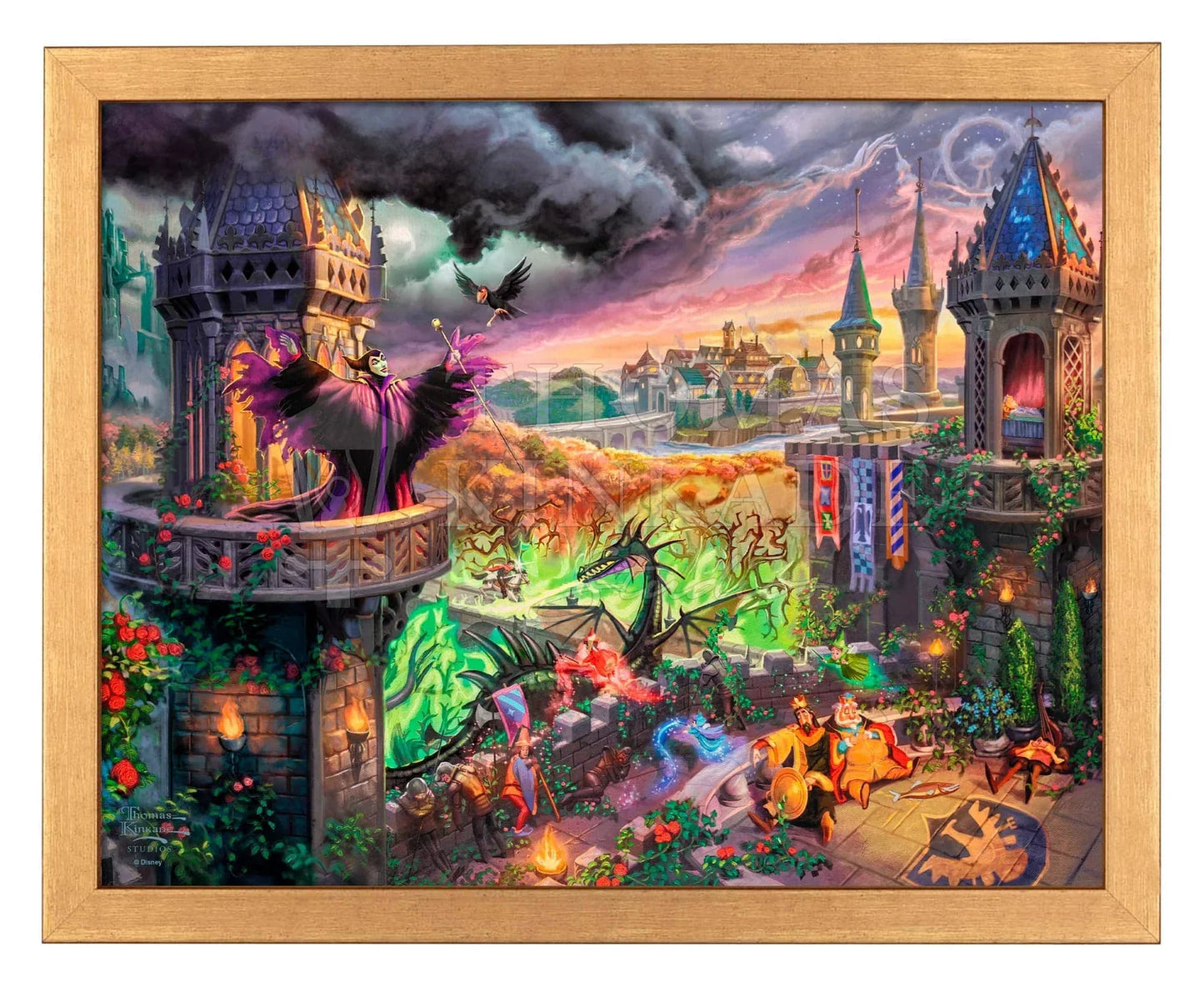 Sleeping Beauty's Maleficent Thomas Kinkade Framed Art Print