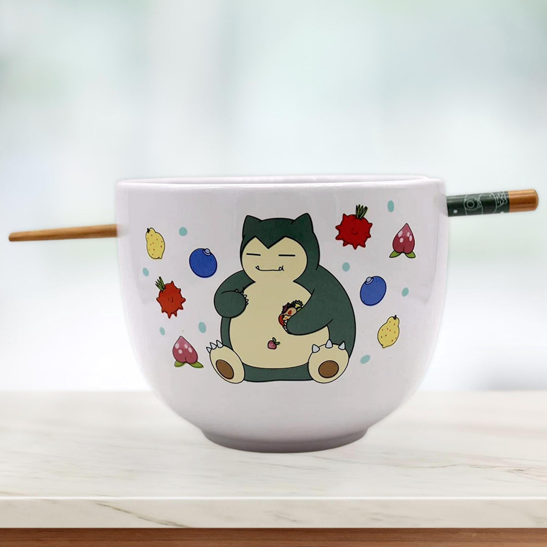 Snorlax Pokemon 5" Ceramic Ramen Bowl with Chopsticks