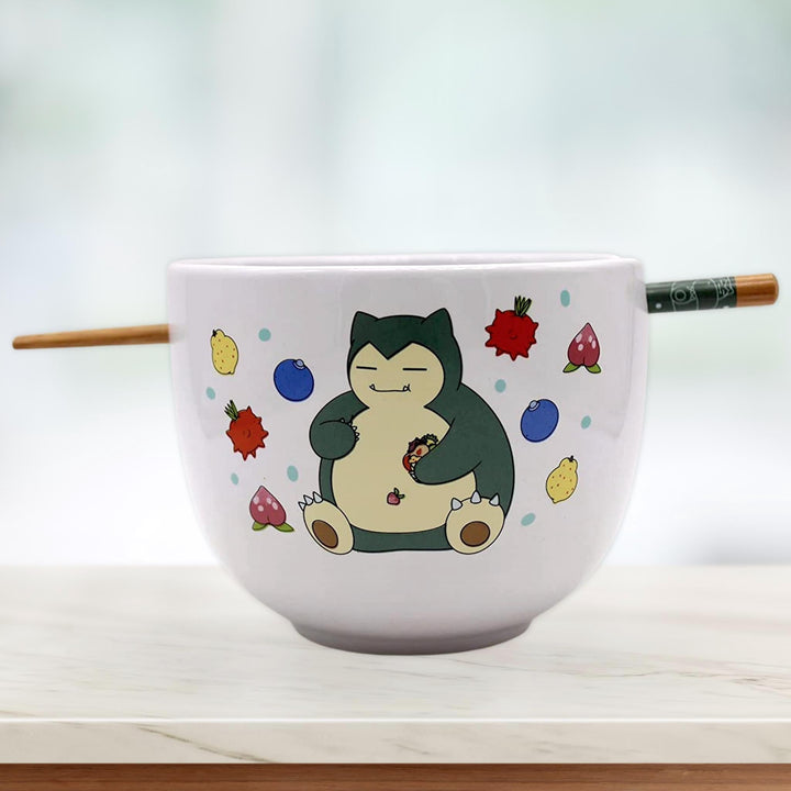 Snorlax Pokemon 5" Ceramic Ramen Bowl with Chopsticks